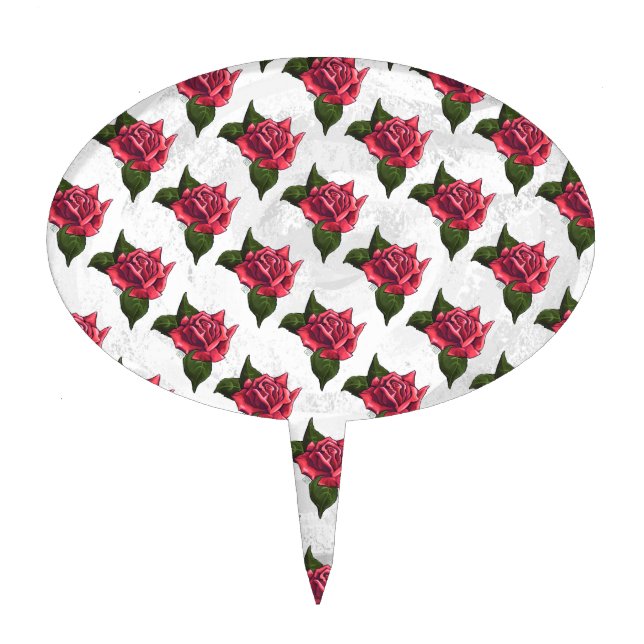 Rose Pattern Cake Topper (Front)