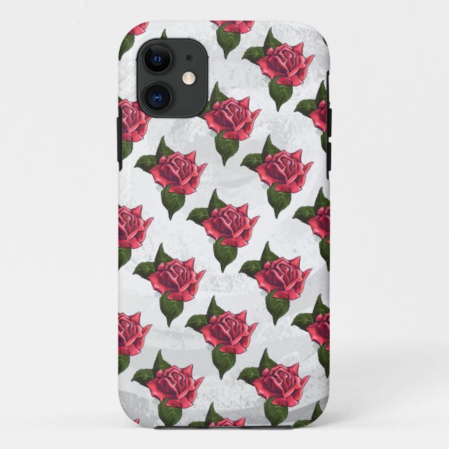 Rose Pattern Case-Mate iPhone Case (Back)