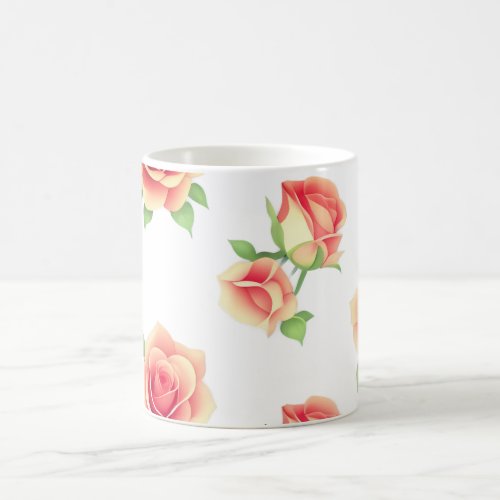 Rose Pattern  Coffee Mug