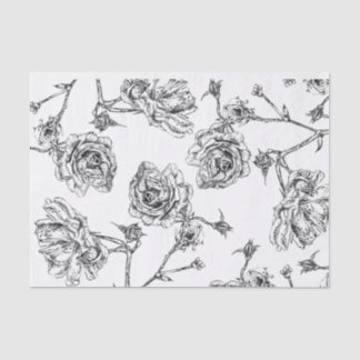 Rose pattern design tissue paper