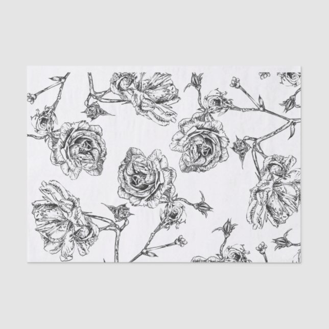 Rose pattern design  tissue paper (Front)