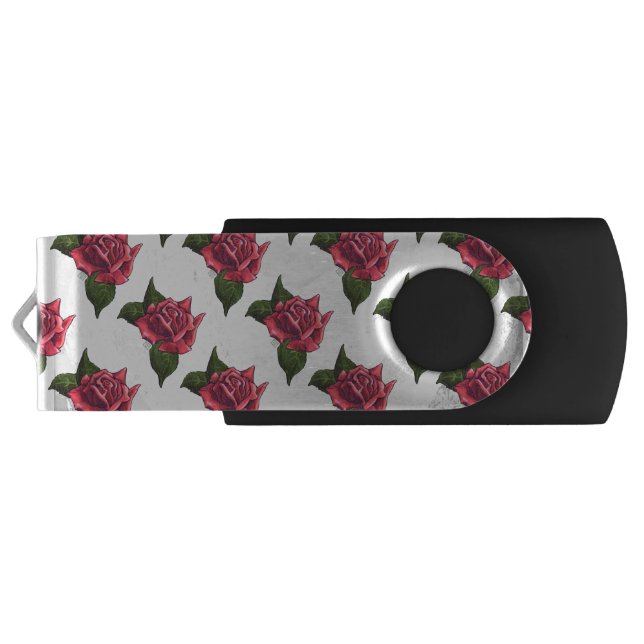 Rose Pattern Flash Drive (Back)