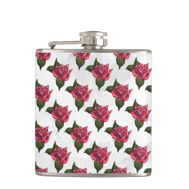 Rose Pattern Flask (Front)