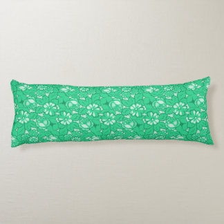Rose pattern Green Body Pillow