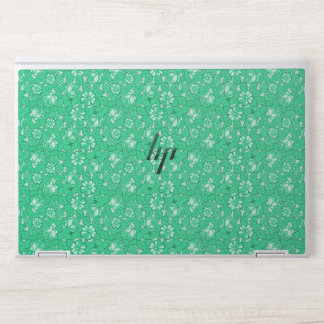 Rose pattern Green HP Laptop Skin
