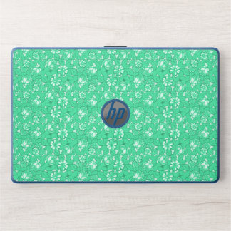 Rose pattern Green HP Laptop Skin