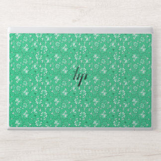 Rose pattern Green HP Laptop Skin