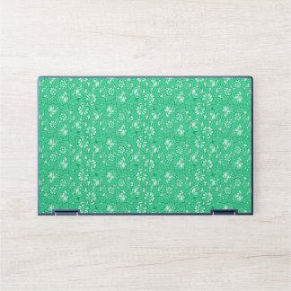 Rose pattern Green HP Laptop Skin