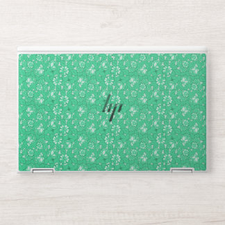 Rose pattern Green HP Laptop Skin