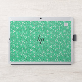 Rose pattern Green HP Laptop Skin