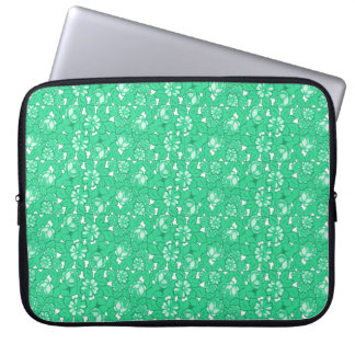 Rose pattern Green Laptop Sleeve
