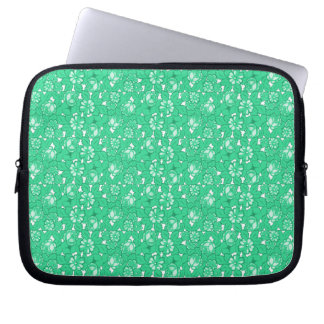Rose pattern Green Laptop Sleeve