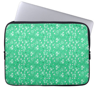Rose pattern Green Laptop Sleeve