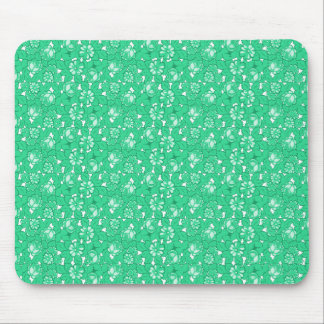 Rose pattern Green Mouse Pad