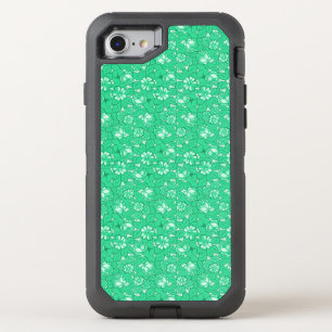 Rose pattern Green OtterBox Defender iPhone SE/8/7 Case