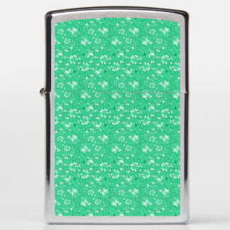 Rose pattern Green Zippo Lighter