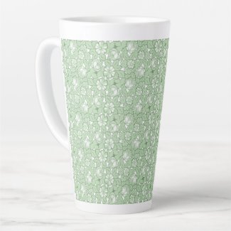 Rose pattern in light Green