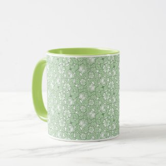 Rose pattern in light Green