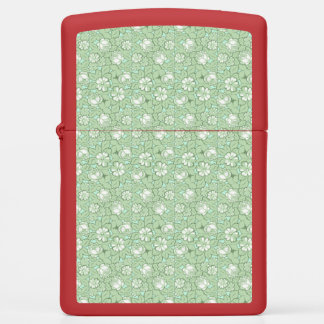 Rose pattern in light Green Zippo Lighter