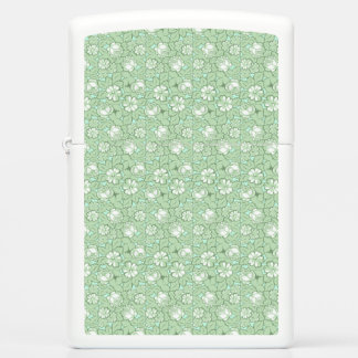 Rose pattern in light Green Zippo Lighter