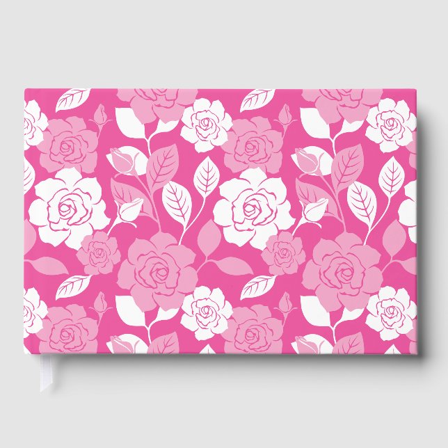 ROSE PATTERN IN PINK GUEST BOOK (Front)