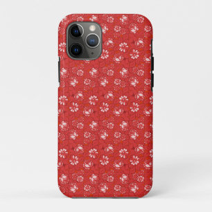 Rose pattern in red iPhone 11 pro case