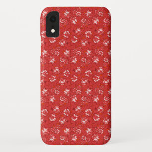 Rose pattern in red iPhone XR case