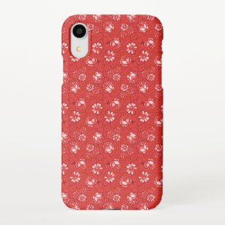 Rose pattern in red iPhone case