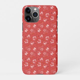 Rose pattern in red iPhone case