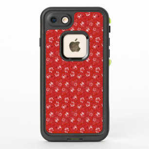 Rose pattern in red
