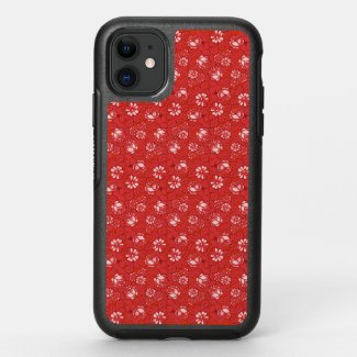 Rose pattern in red OtterBox symmetry iPhone 11 case
