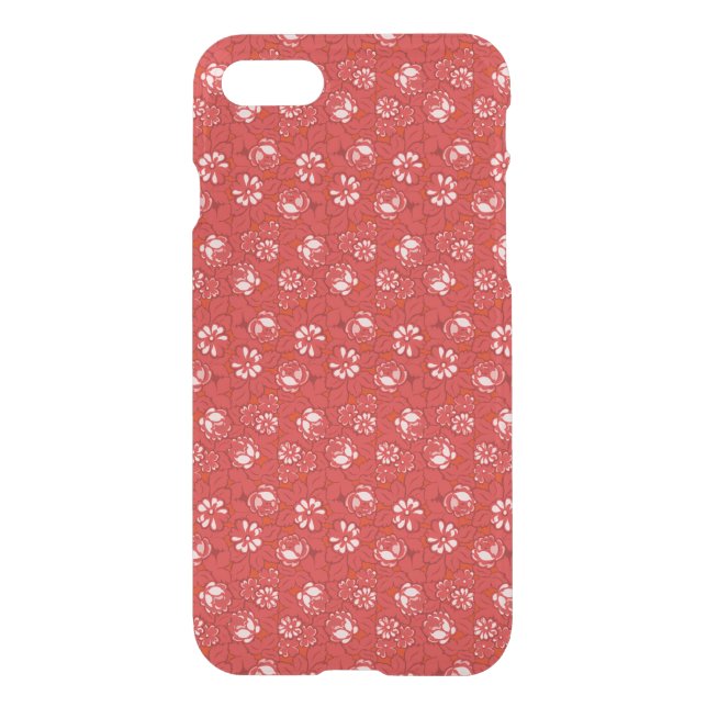 Rose pattern in red uncommon iPhone case (Back)