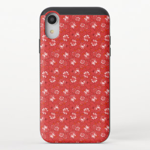 Rose pattern in red iPhone XR slider case