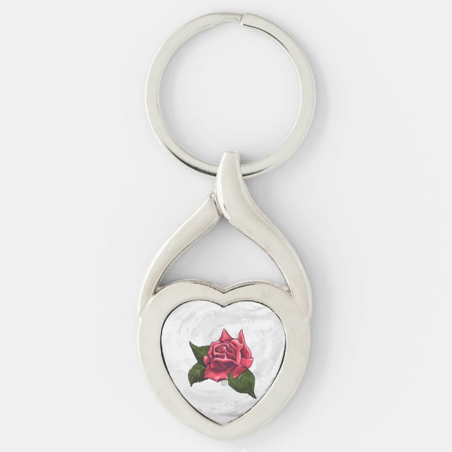 Rose Pattern Keychain (Front)
