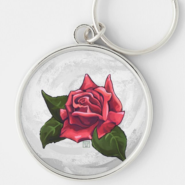 Rose Pattern Keychain (Front)