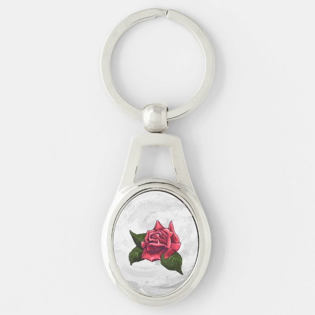 Rose Pattern Keychain (Front)