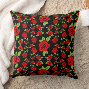 Rose Pattern Kitchen Gifts Throw Pillow