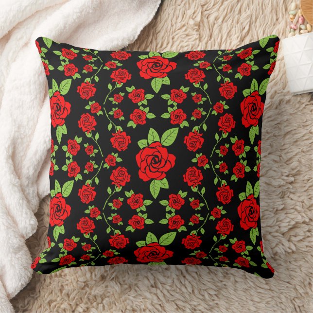 Rose Pattern Kitchen Gifts Throw Pillow (Blanket)