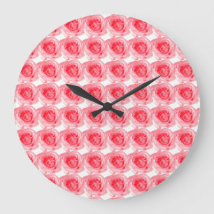 Rose Pattern Large Clock