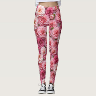 rose pattern leggings