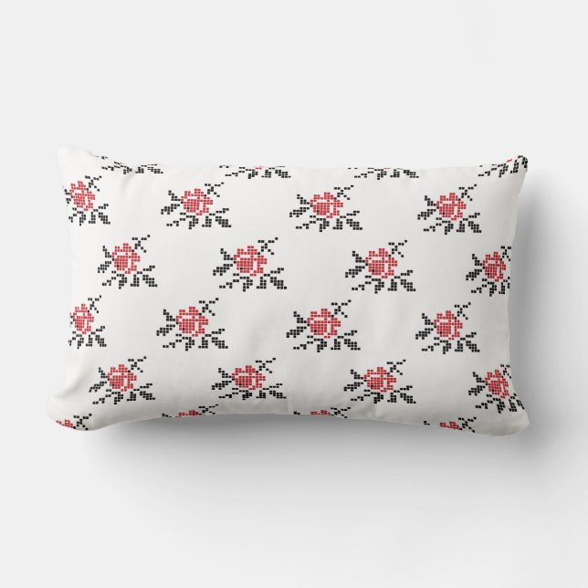 ROSE pattern Lumbar Pillow (Front)