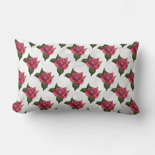 Rose Pattern Lumbar Pillow