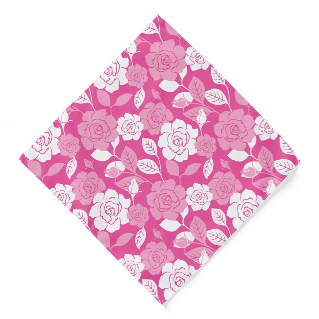 ROSE PATTERN (PINK) BANDANA (Front)
