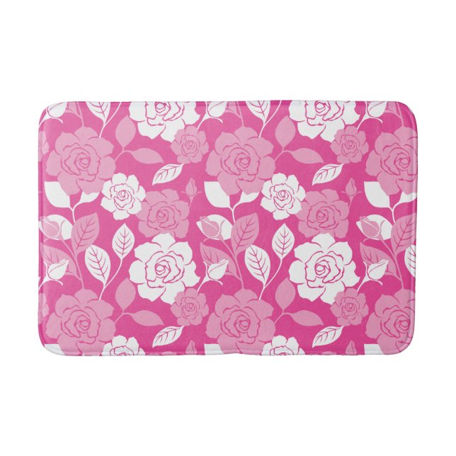 ROSE PATTERN (PINK) BATH MAT (Front)
