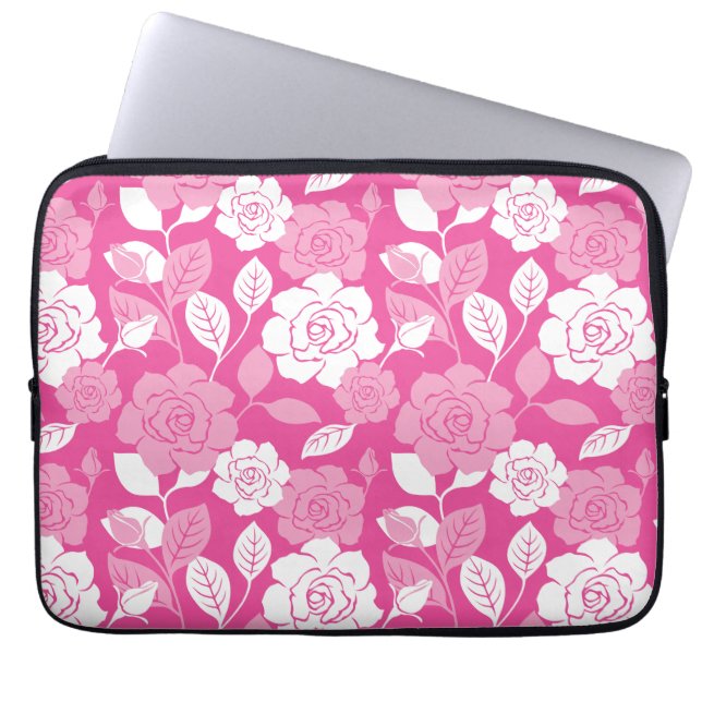 ROSE PATTERN (PINK) LAPTOP SLEEVE (Front)