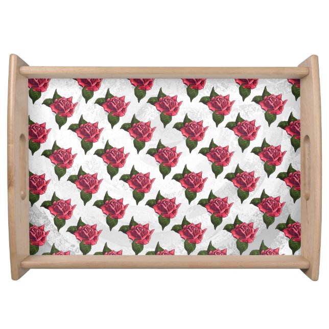Rose Pattern Serving Tray (Front)