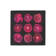 Rose Pattern Square Magnet