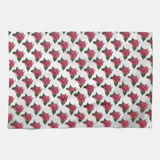 Rose Pattern Towel (Horizontal)