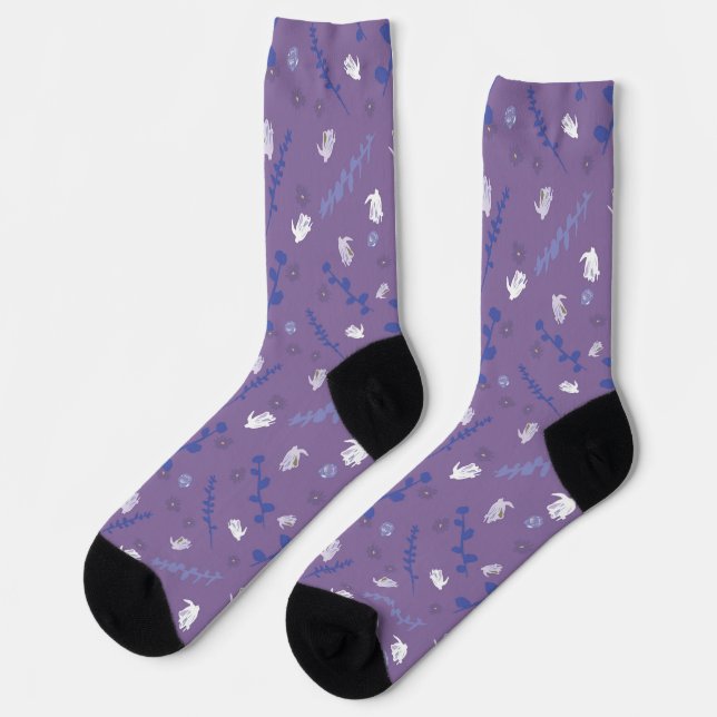 Rose Pattern Women's Socks (Left)