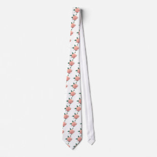 Rose (Peach) - Beautiful nature Neck Tie